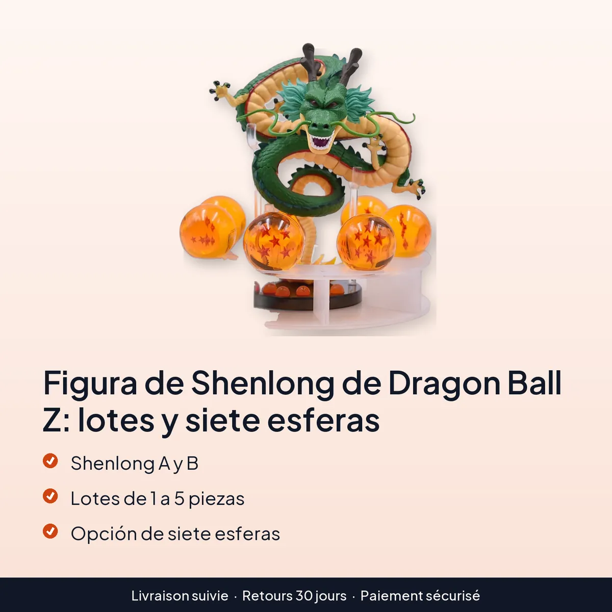 Figura de Shenlong de Dragon Ball Z: lotes y siete esferas : shenlong a y b, lotes de 1 a 5 piezas, opción de siete esferas