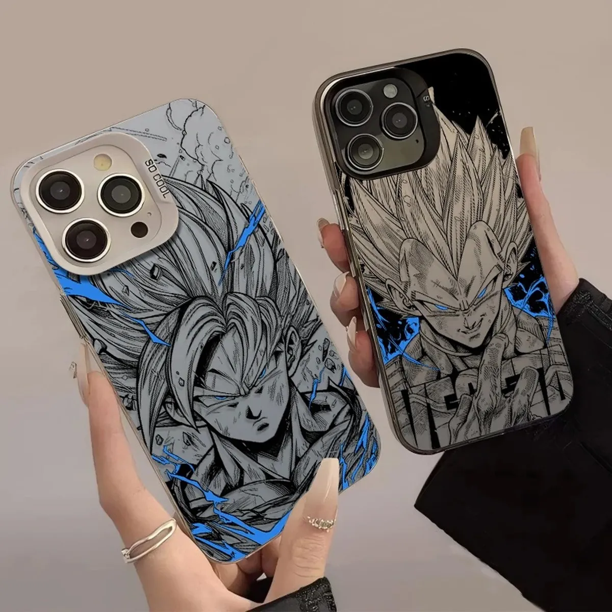 Funda de celular Dragon Ball antigolpes para iPhone, Goku y Vegeta – vue 2