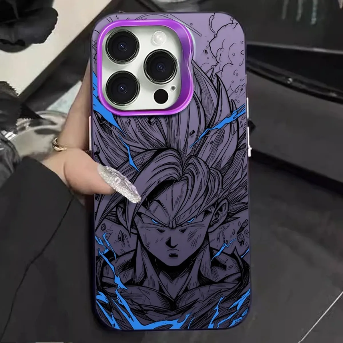 Funda de celular Dragon Ball antigolpes para iPhone, Goku y Vegeta – modelo 3