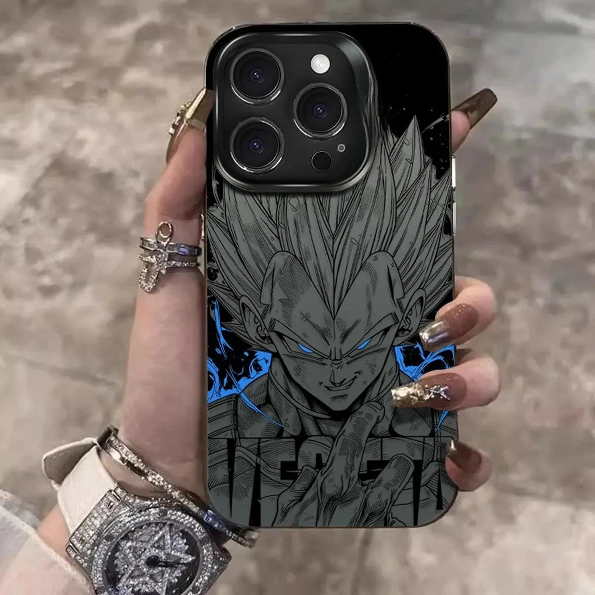 Funda de celular Dragon Ball antigolpes para iPhone, Goku y Vegeta – modelo 5