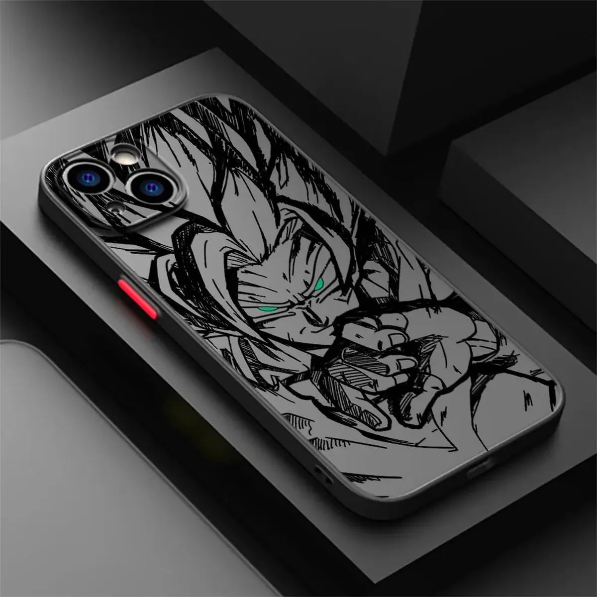 Funda de celular Dragon Ball mate con borde negro para iPhone – uuava06