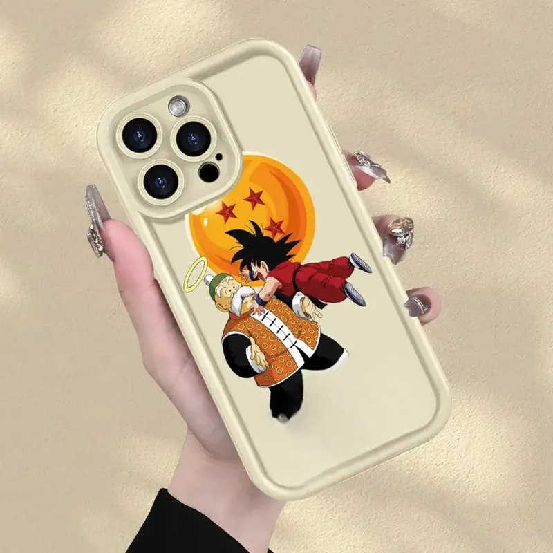 Funda de celular Dragon Ball suave de silicona para iPhone – Estírala y encájala