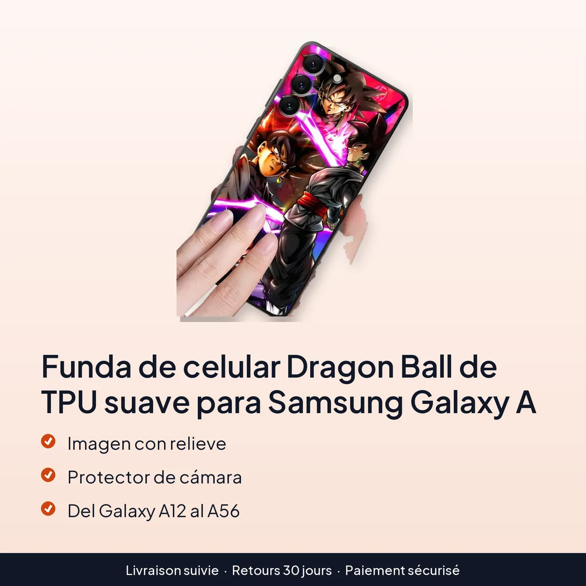 Funda de celular Dragon Ball de TPU suave para Samsung Galaxy A : imagen con relieve, protector de cámara, del galaxy a12 al a56