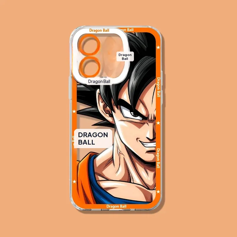 Funda de celular Dragon Ball transparente para iPhone, Goku Kakarotto – Ponla con cuidado