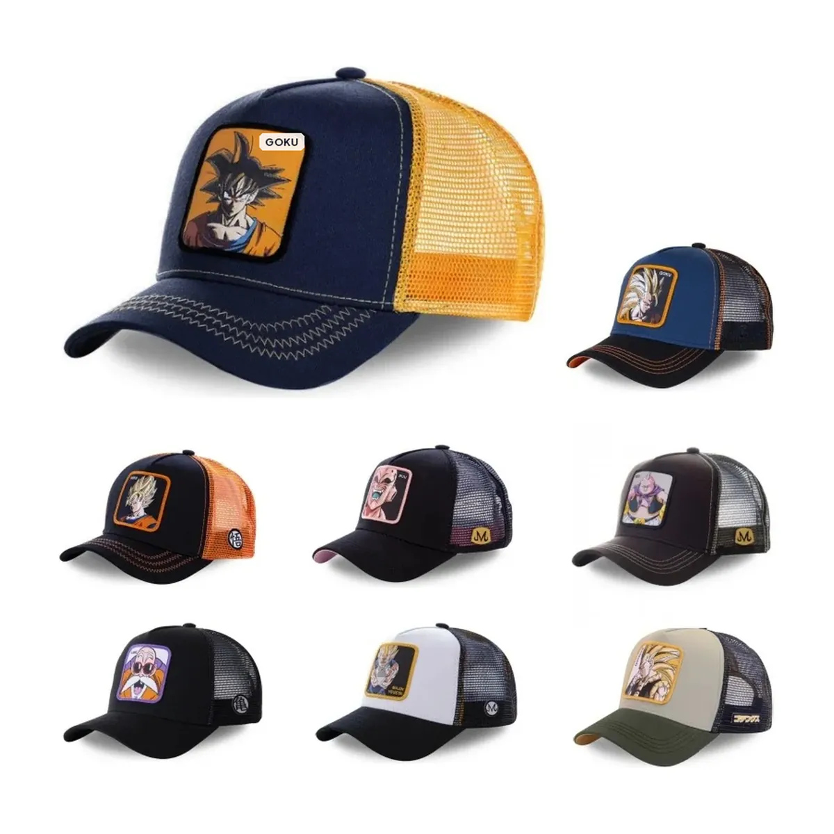 Gorra Dragon Ball Son Goku de viaje, ajustable y bordada – vue 2