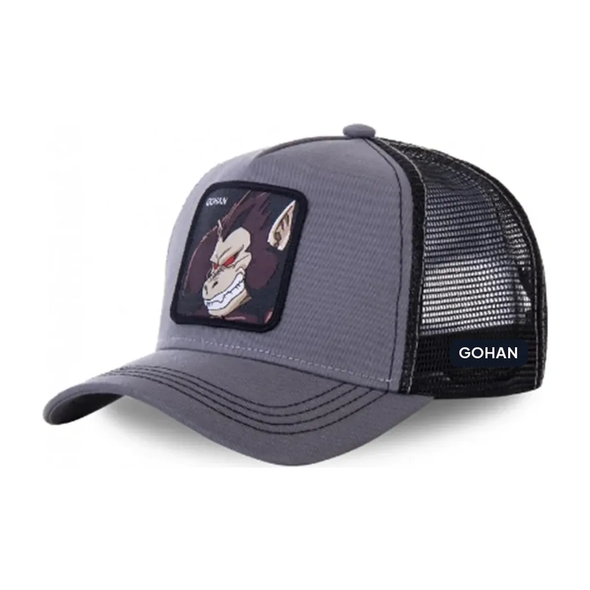 Gorra Dragon Ball Son Goku de viaje, ajustable y bordada – gohan gris