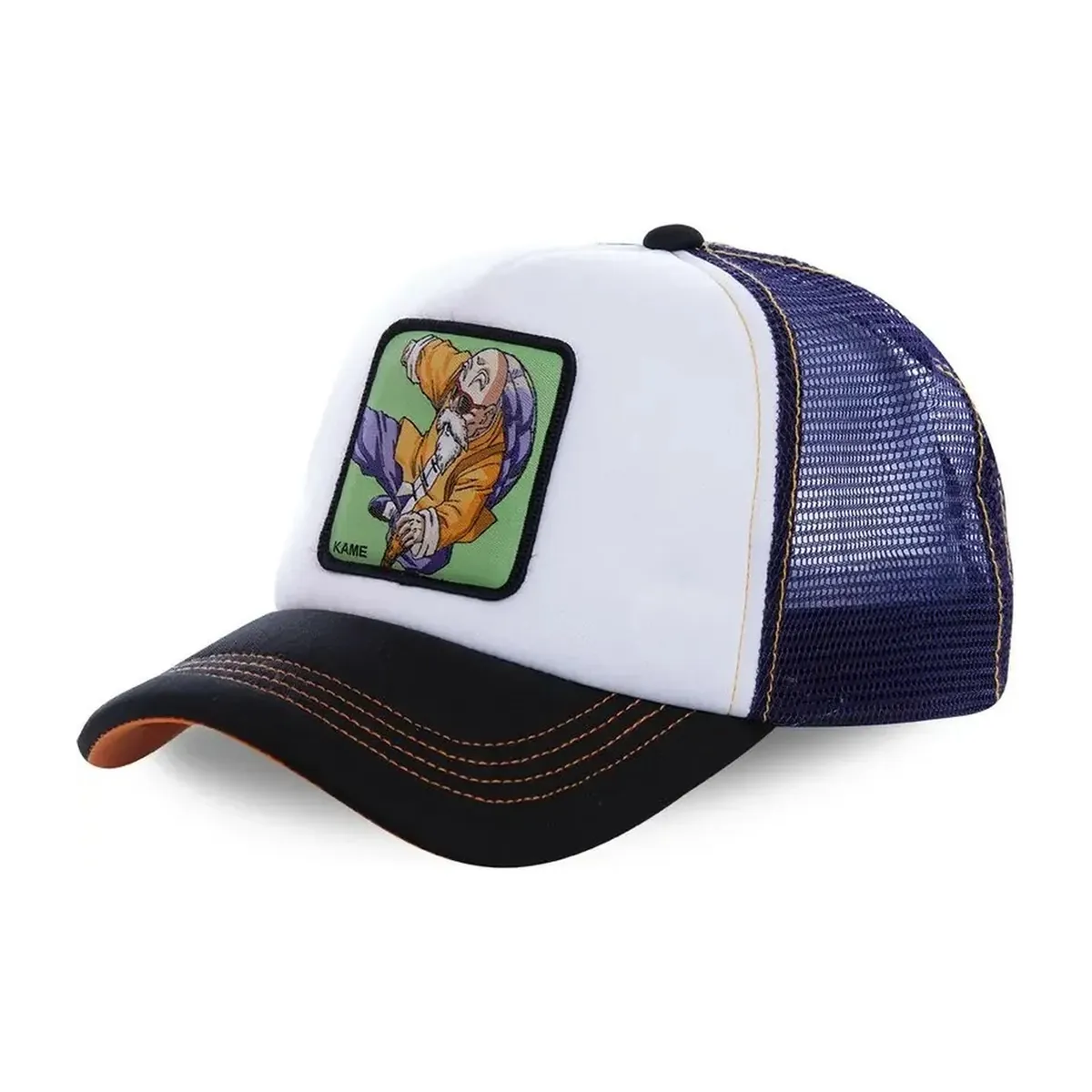 Gorra Dragon Ball Son Goku de viaje, ajustable y bordada – kame blanc et violet