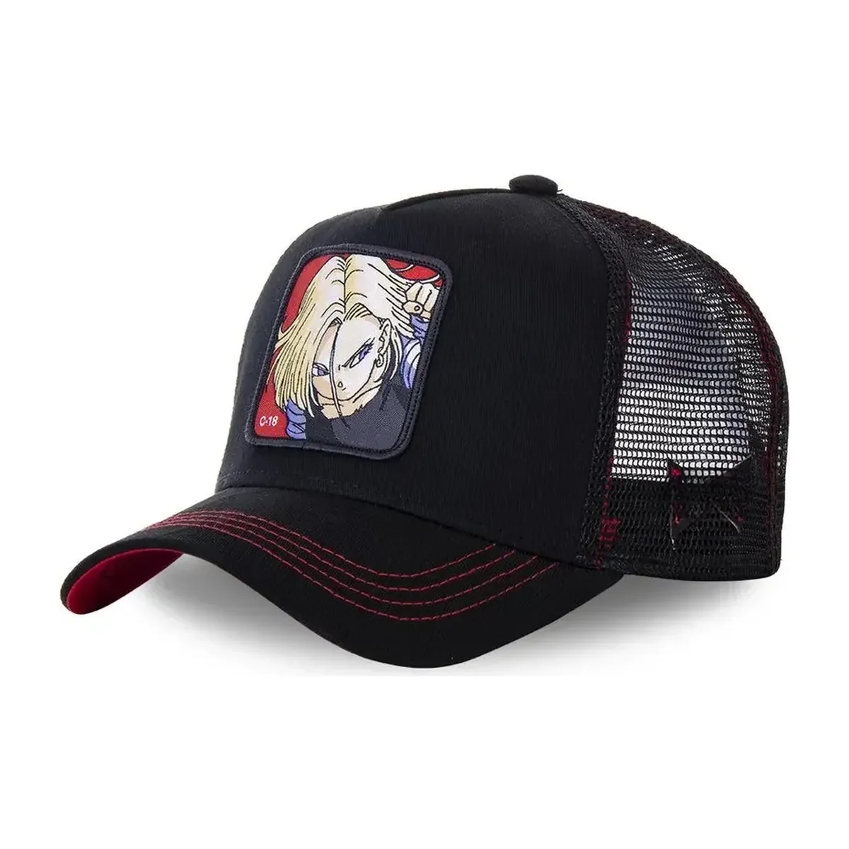 Gorra Dragon Ball Son Goku de viaje, ajustable y bordada – noir c 18
