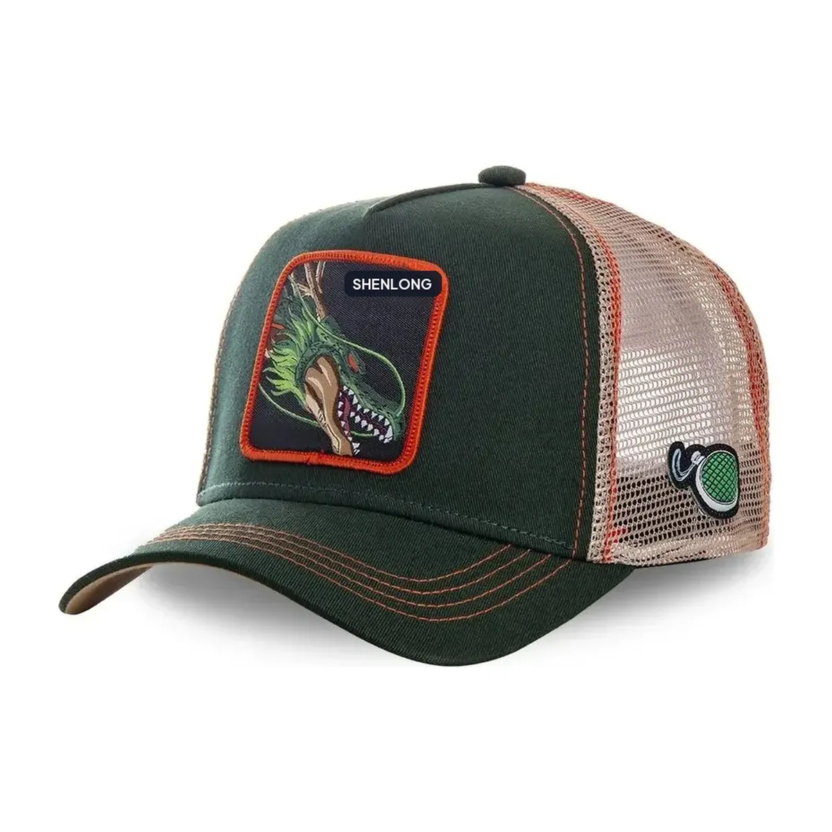 Gorra Dragon Ball Son Goku de viaje, ajustable y bordada – shenron vert