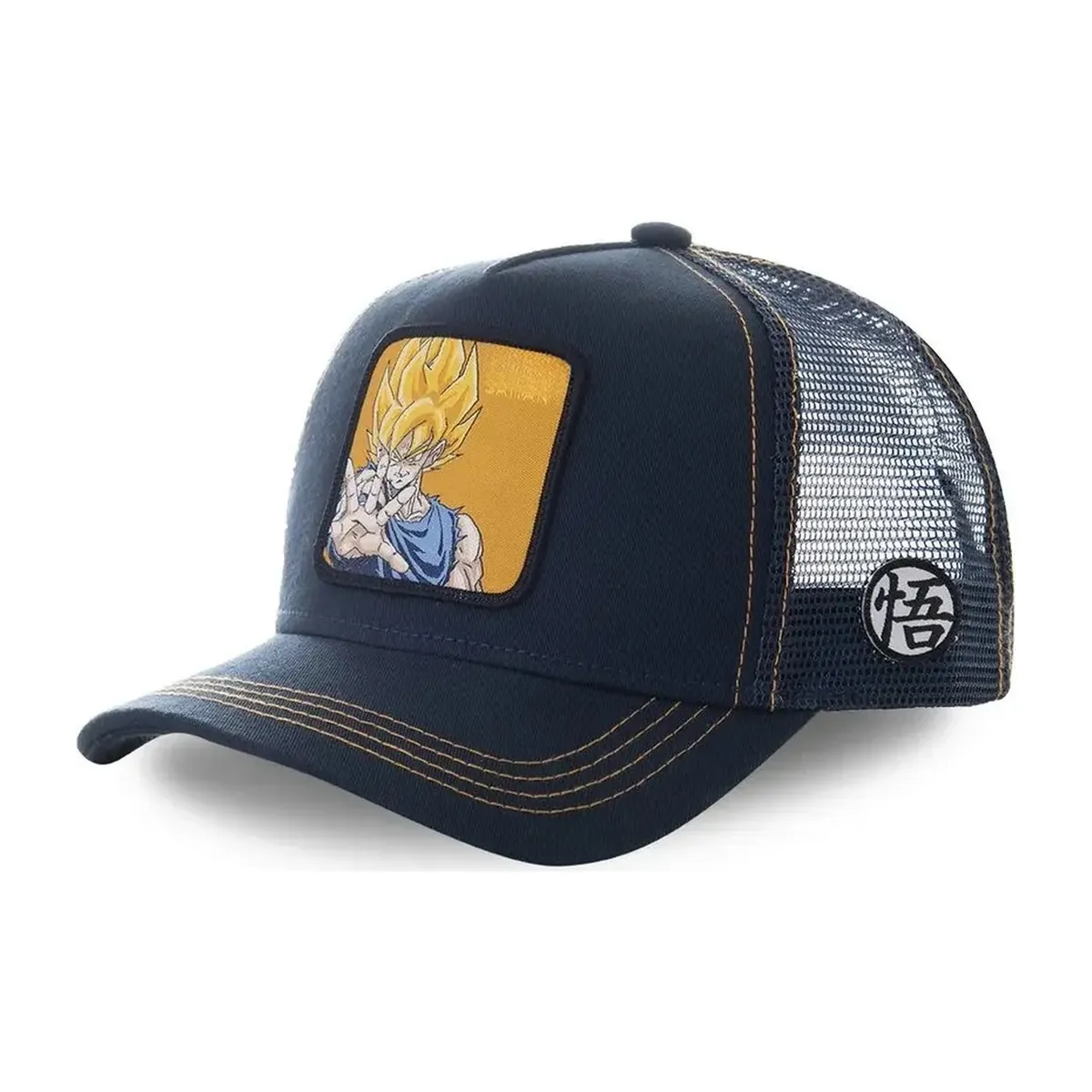 Gorra Dragon Ball Son Goku de viaje, ajustable y bordada – super saiyan bleu marine