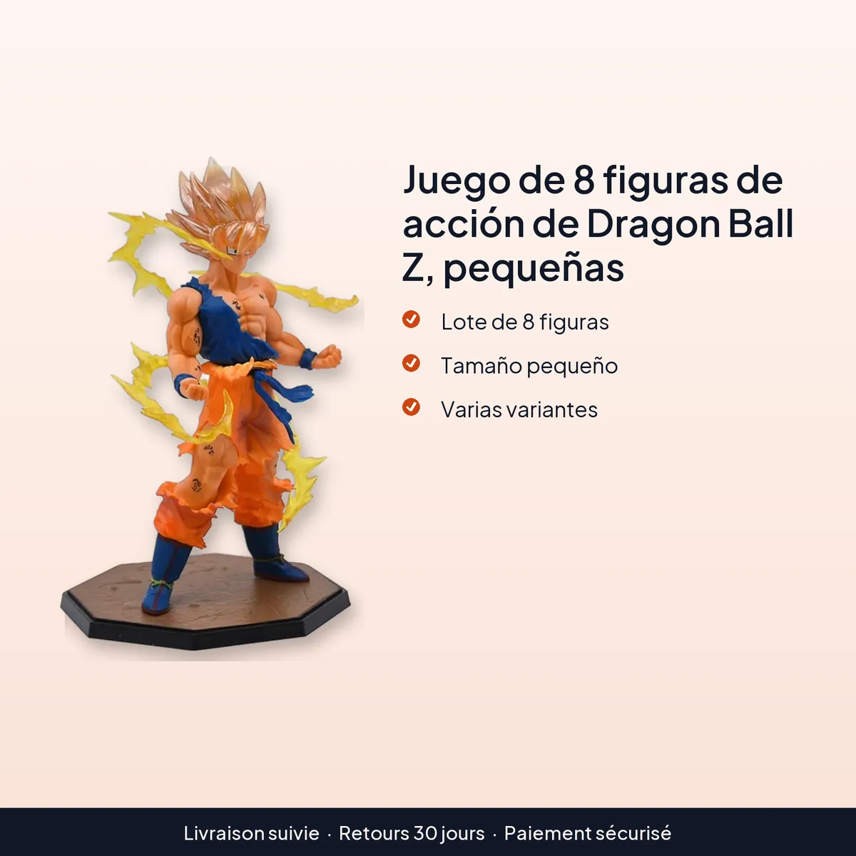 Juego de 8 figuras de acción de Dragon Ball Z, pequeñas : lote de 8 figuras, tamaño pequeño, varias variantes