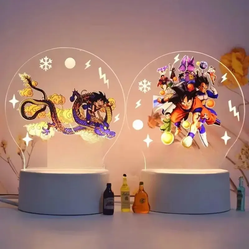 Lámpara de Dragon Ball con figura 3D y luz LED nocturna