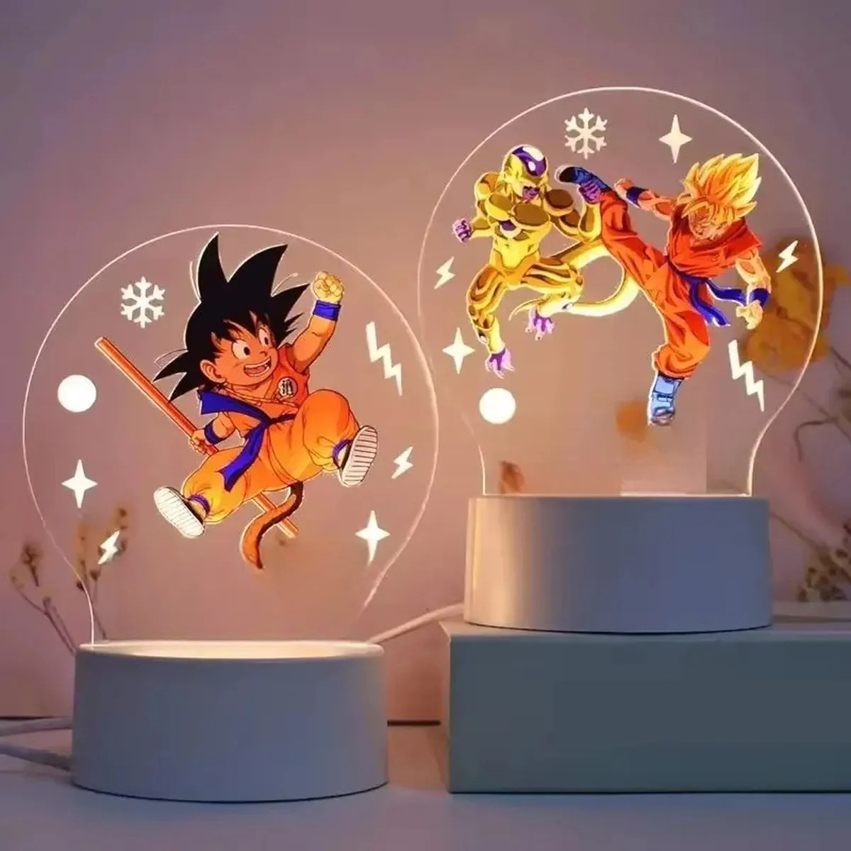 Lámpara de Dragon Ball con figura 3D y luz LED nocturna – vue 2