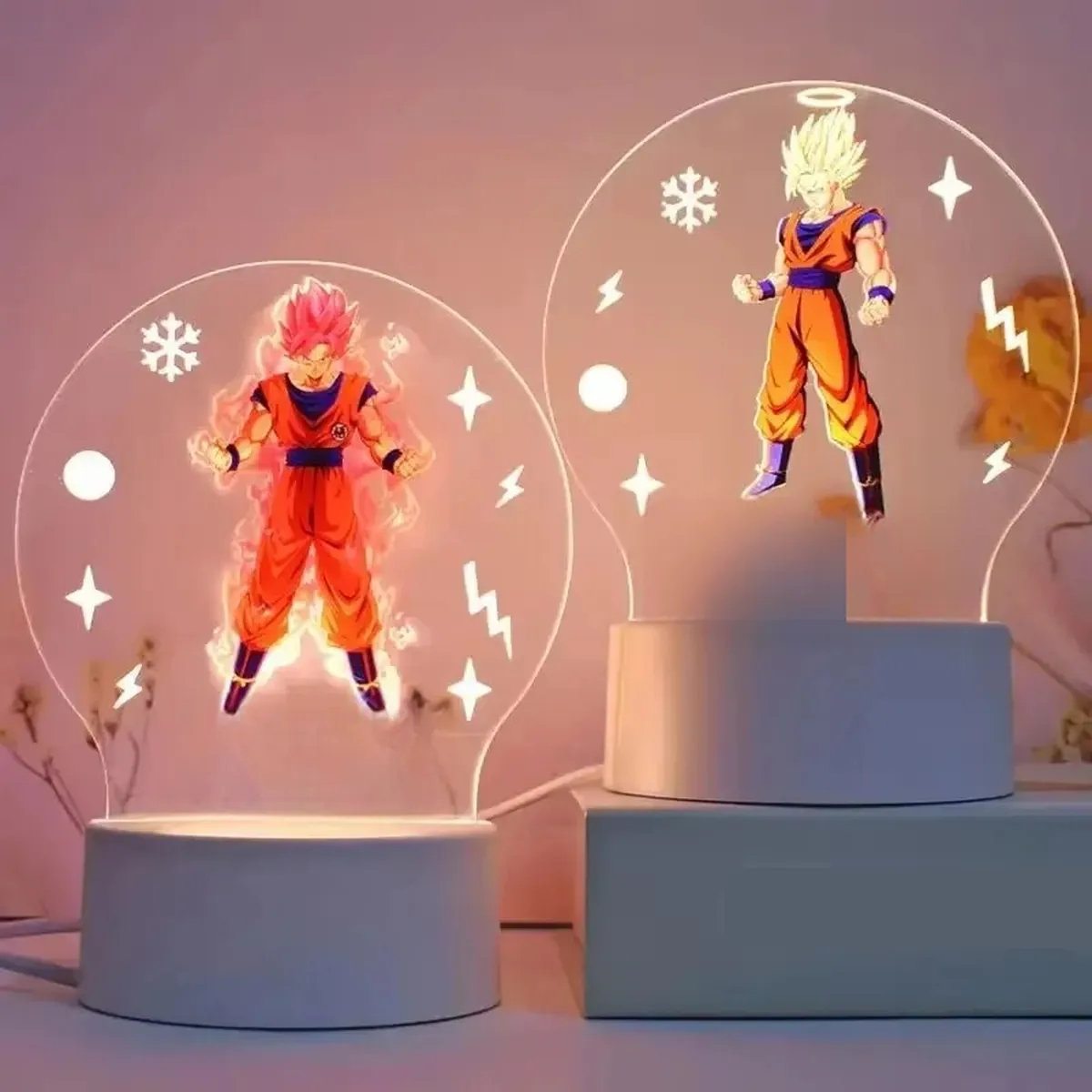 Lámpara de Dragon Ball con figura 3D y luz LED nocturna – vue 4