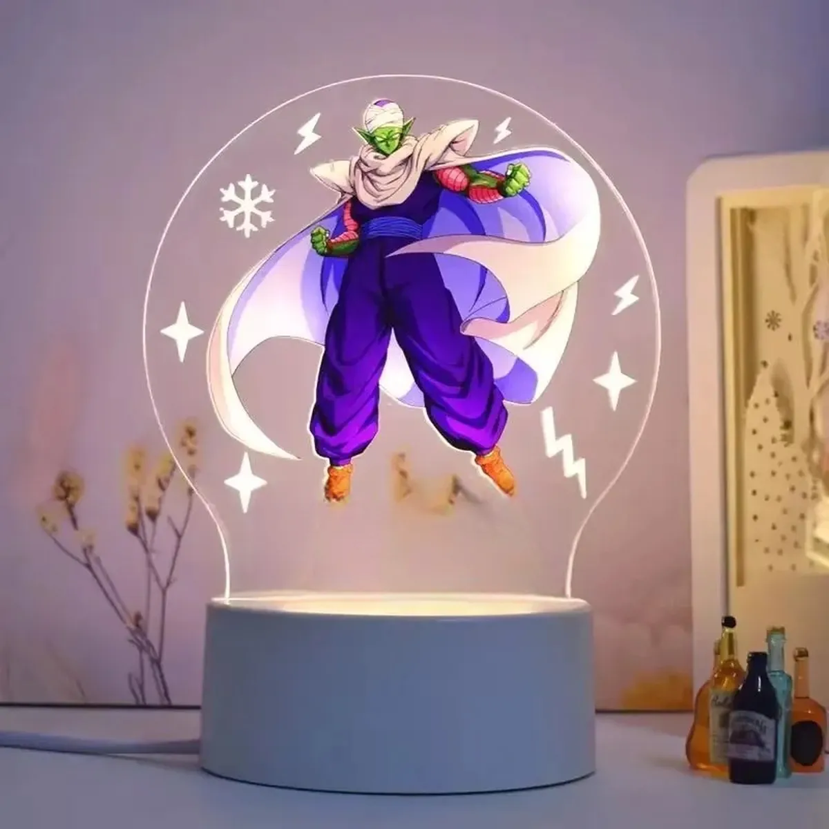Lámpara de Dragon Ball con figura 3D y luz LED nocturna – d