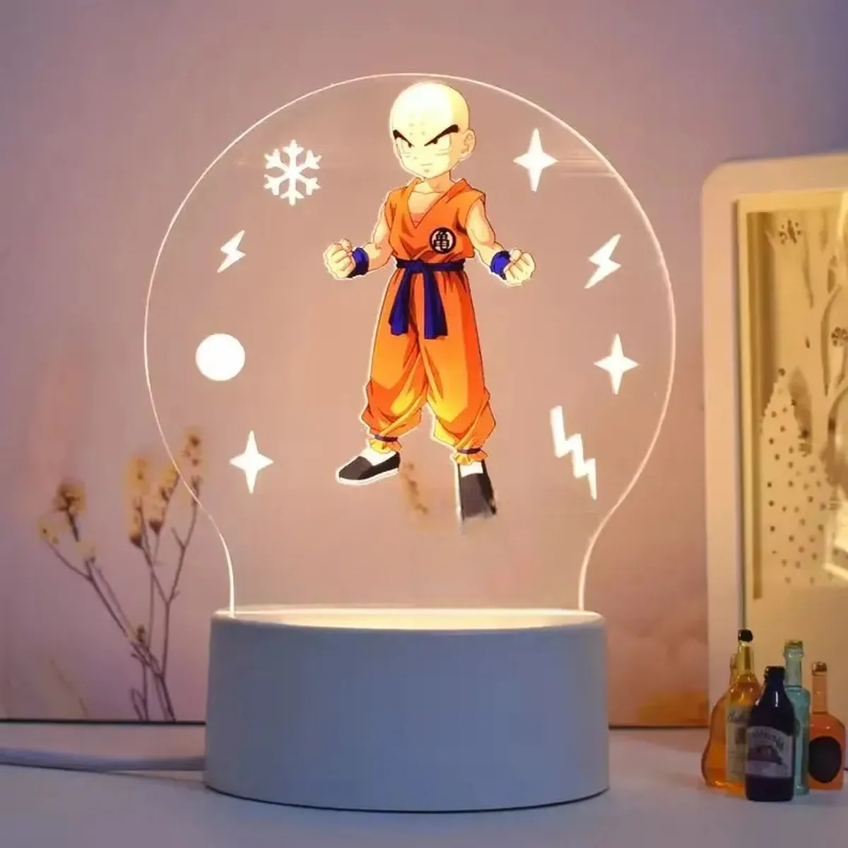 Lámpara de Dragon Ball con figura 3D y luz LED nocturna – g