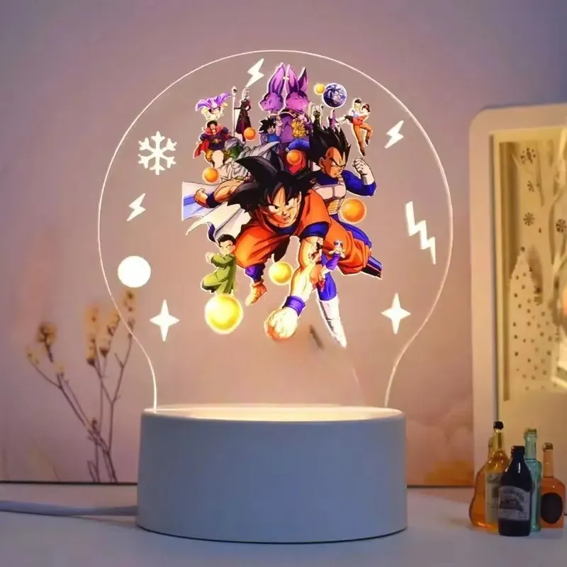 Lámpara de Dragon Ball con figura 3D y luz LED nocturna – Disfruta el efecto