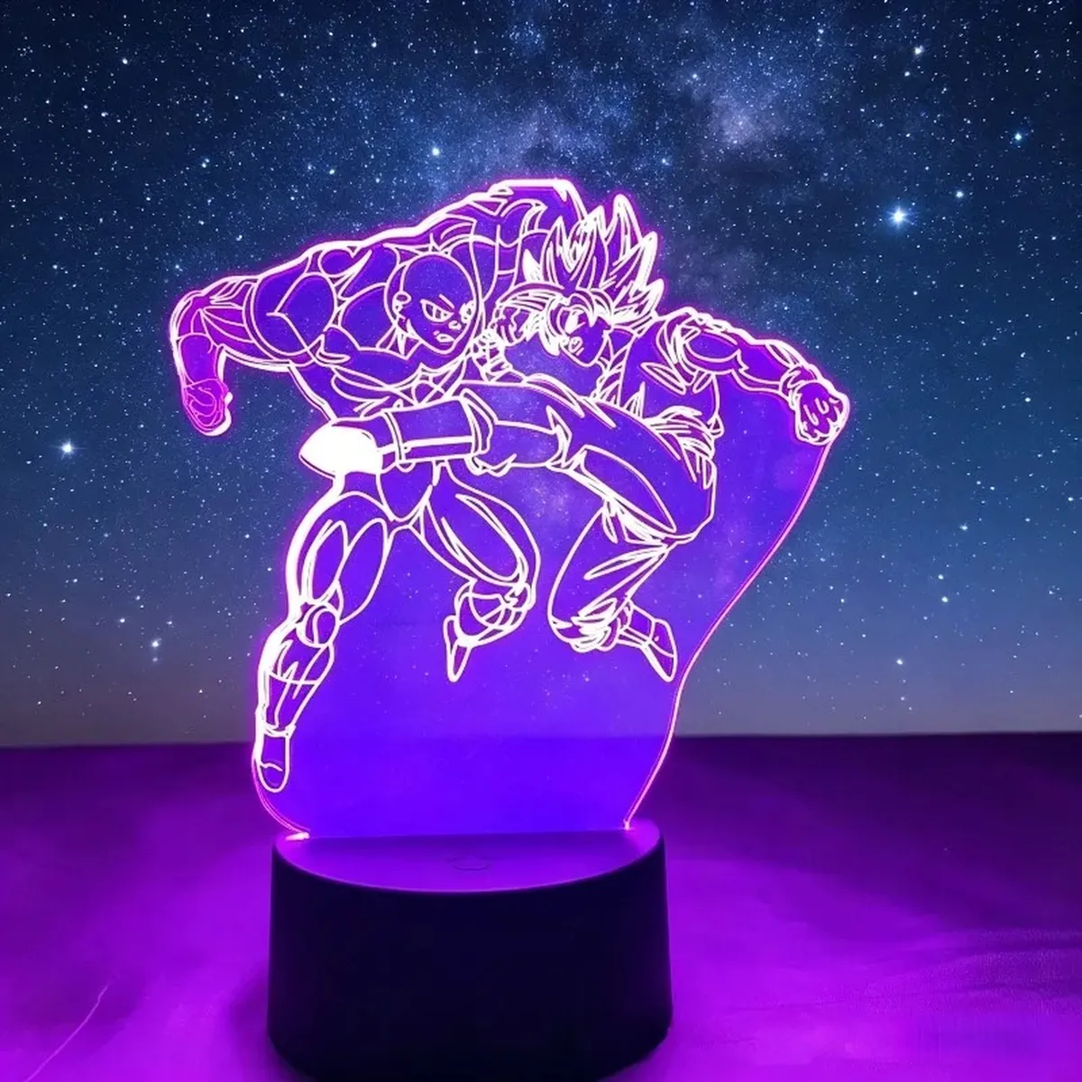 Lámpara de Dragon Ball LED 3D de Goku, con base y cable USB – modelo 1