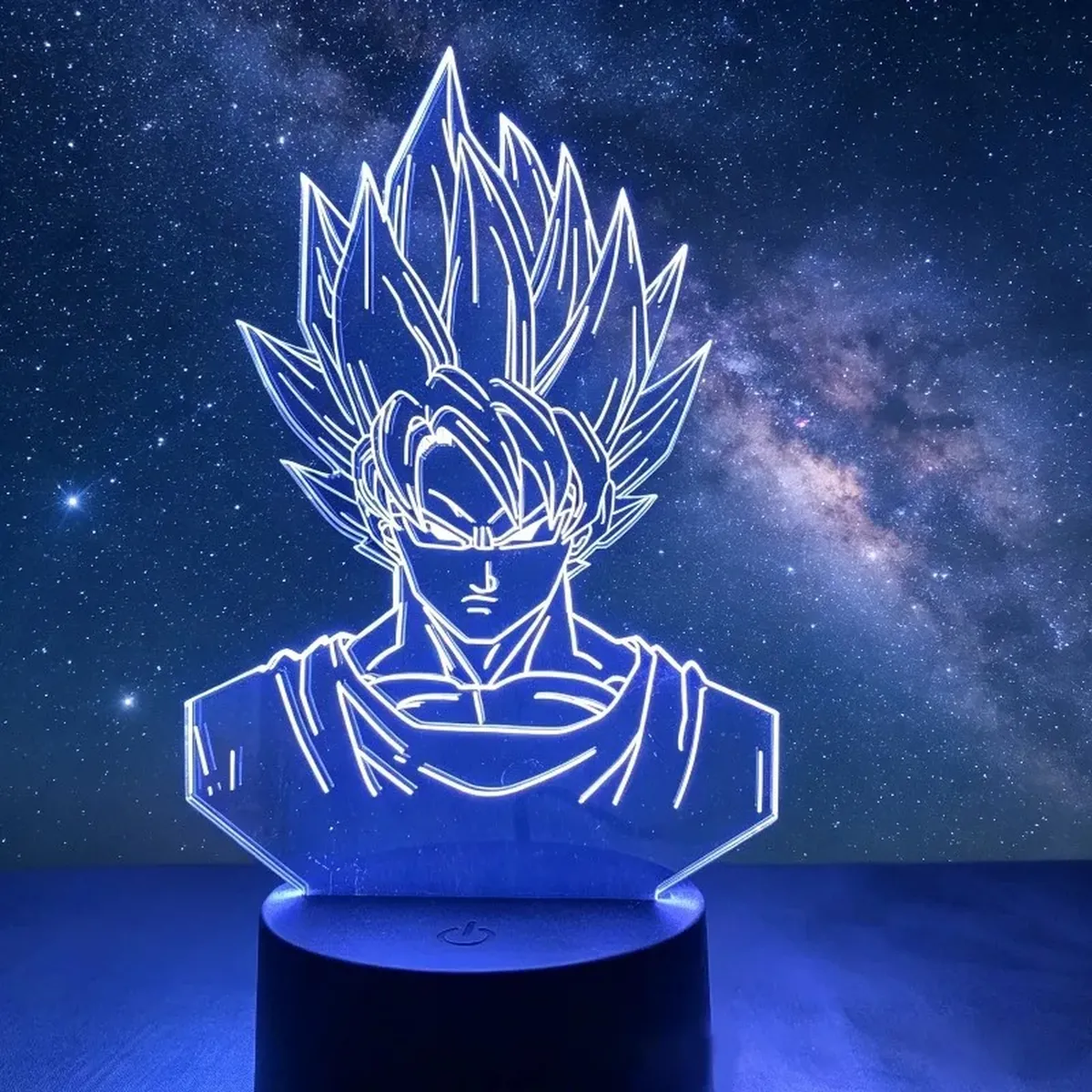 Lámpara de Dragon Ball LED 3D de Goku, con base y cable USB – modelo 11