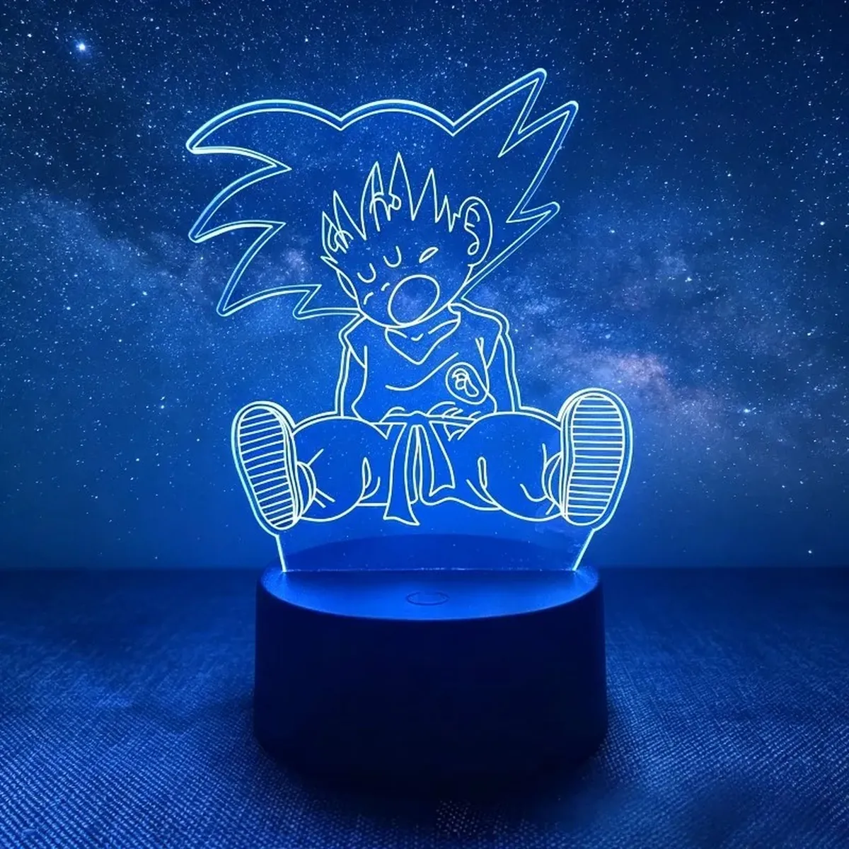 Lámpara de Dragon Ball LED 3D de Goku, con base y cable USB – modelo 12