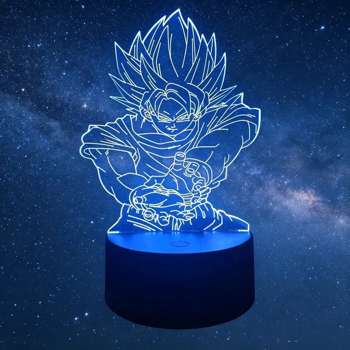 Lámpara de Dragon Ball LED 3D de Goku, con base y cable USB – modelo 16