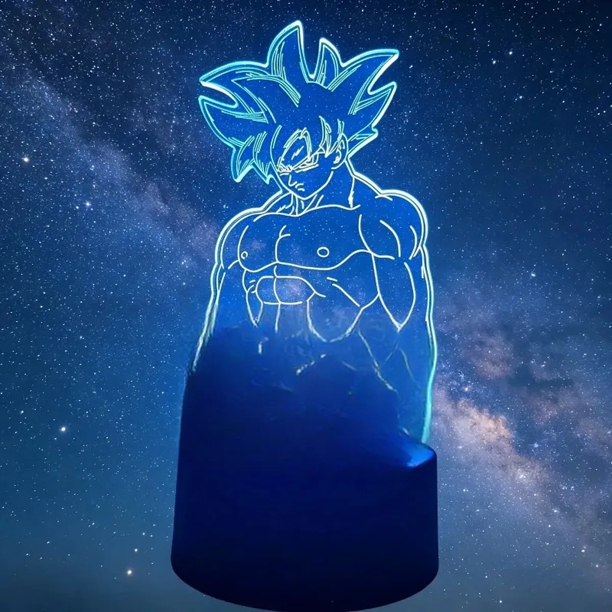 Lámpara de Dragon Ball LED 3D de Goku, con base y cable USB – modelo 17