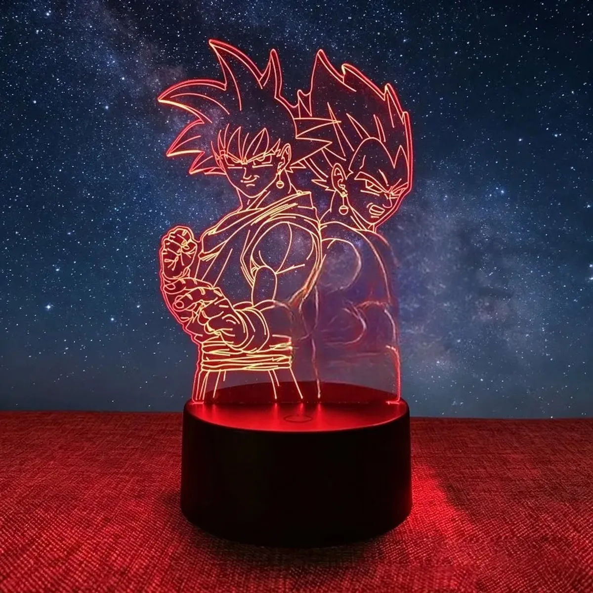 Lámpara de Dragon Ball LED 3D de Goku, con base y cable USB – modelo 18