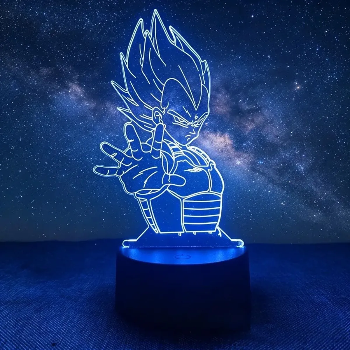 Lámpara de Dragon Ball LED 3D de Goku, con base y cable USB – modelo 2