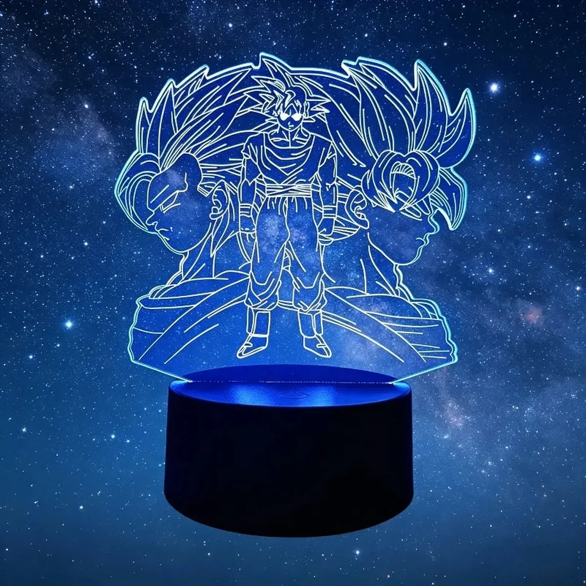 Lámpara de Dragon Ball LED 3D de Goku, con base y cable USB – modelo 20