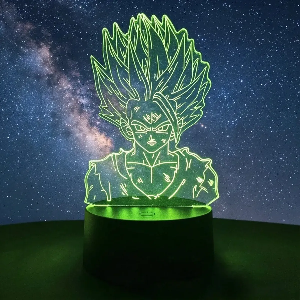 Lámpara de Dragon Ball LED 3D de Goku, con base y cable USB – modelo 3