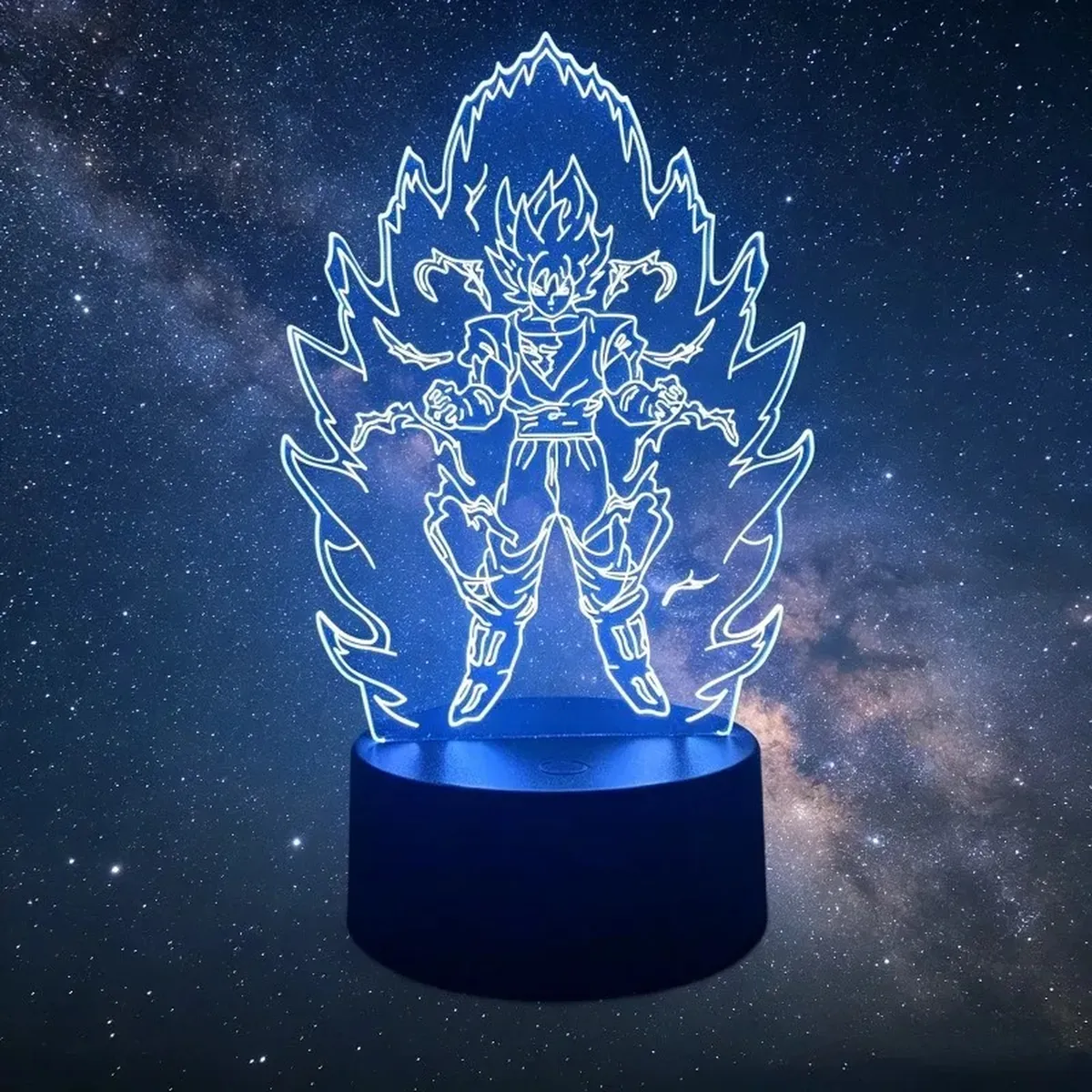 Lámpara de Dragon Ball LED 3D de Goku, con base y cable USB – modelo 4