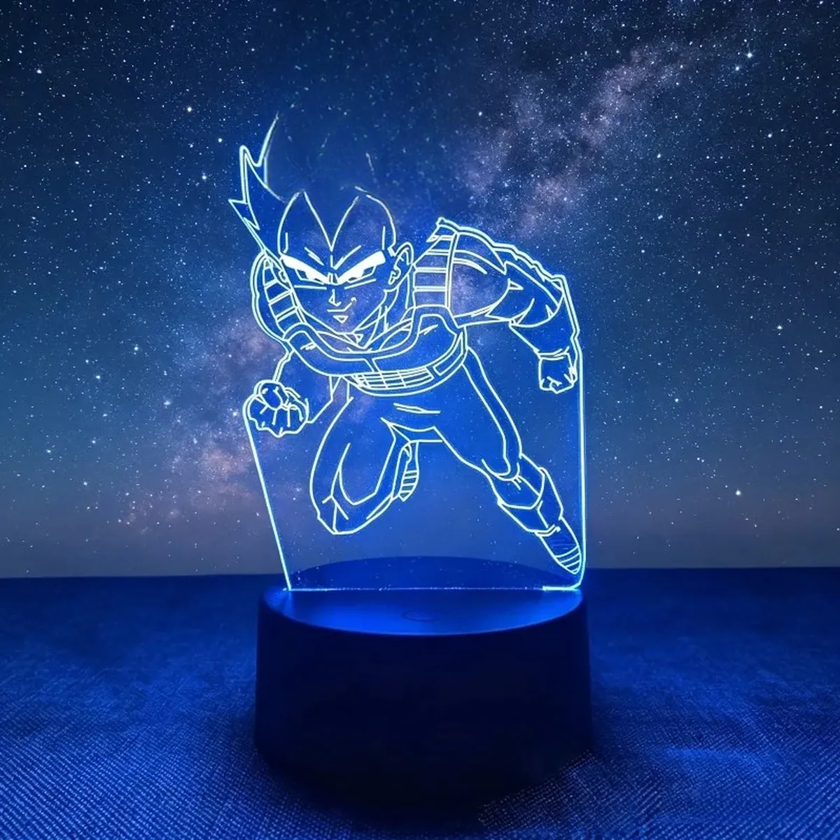 Lámpara de Dragon Ball LED 3D de Goku, con base y cable USB – modelo 8
