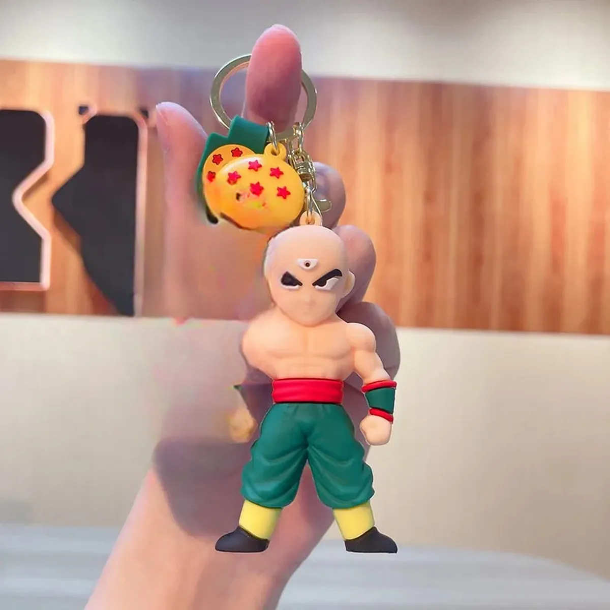 Llavero de Dragon Ball de PVC con figuras de personajes – ten shin han