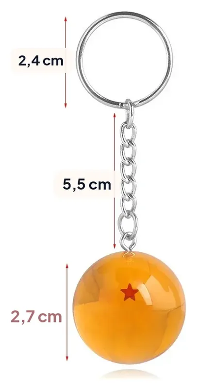 Llaveros de la Serie Dragon Ball: esferas de 1 a 7 estrellas