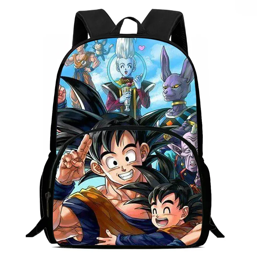Mochila con diseño de DRAGON BALL y bolsillo frontal – mytdll010