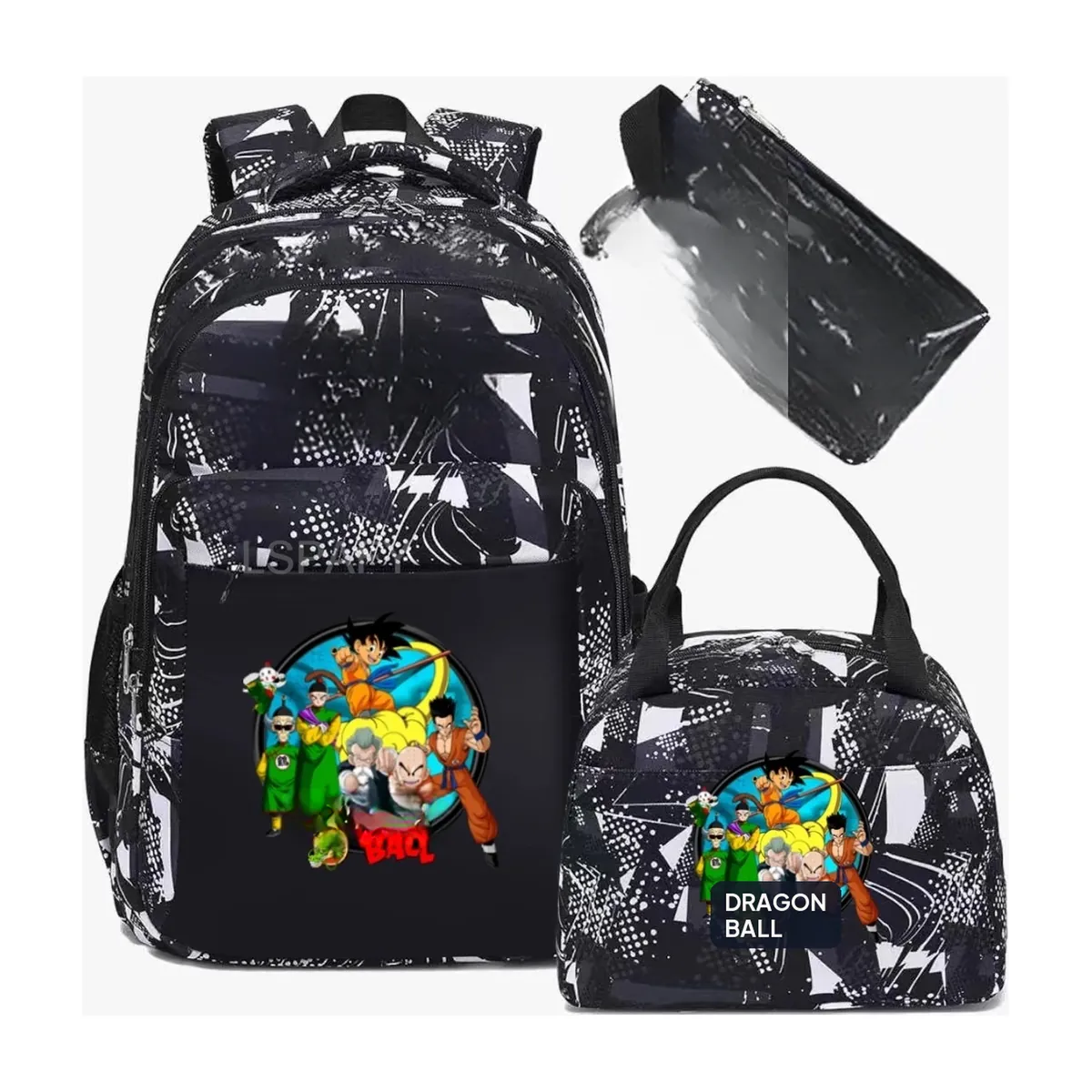 Mochila de Dragon Ball de camuflaje, lote de 3, para la escuela – vue 4