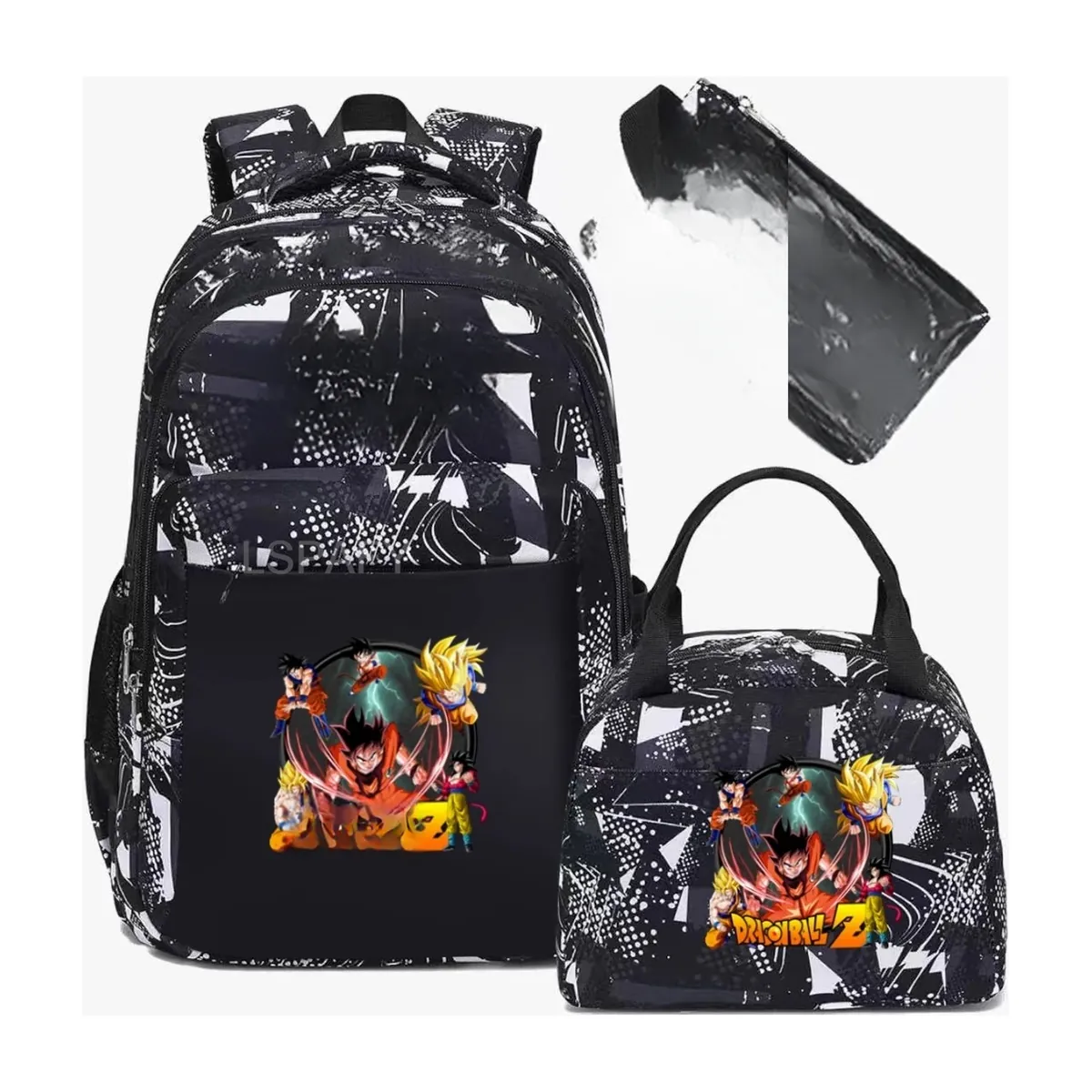 Mochila de Dragon Ball de camuflaje, lote de 3, para la escuela – modelo 03