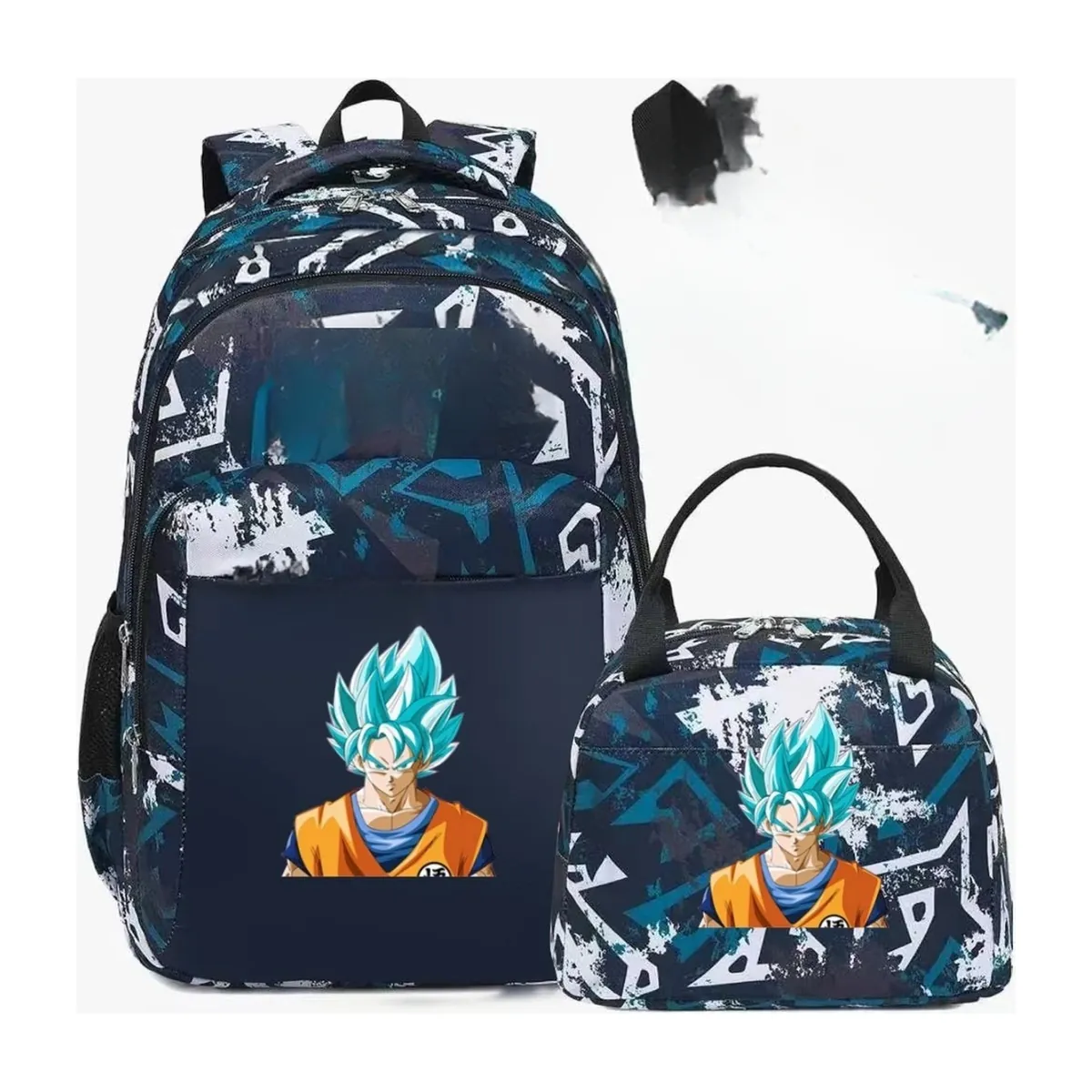 Mochila de Dragon Ball de camuflaje, lote de 3, para la escuela – modelo 14