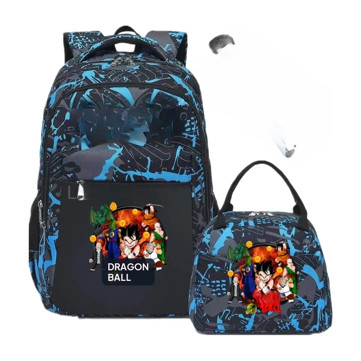 Mochila de Dragon Ball de camuflaje, lote de 3, para la escuela – modelo 16