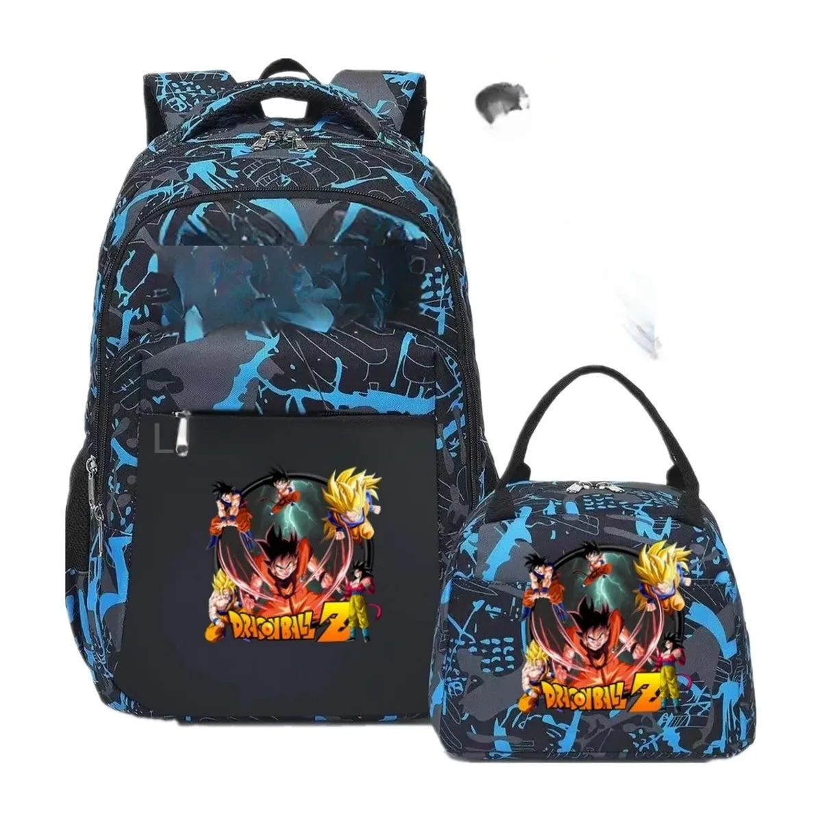 Mochila de Dragon Ball de camuflaje, lote de 3, para la escuela – modelo 17