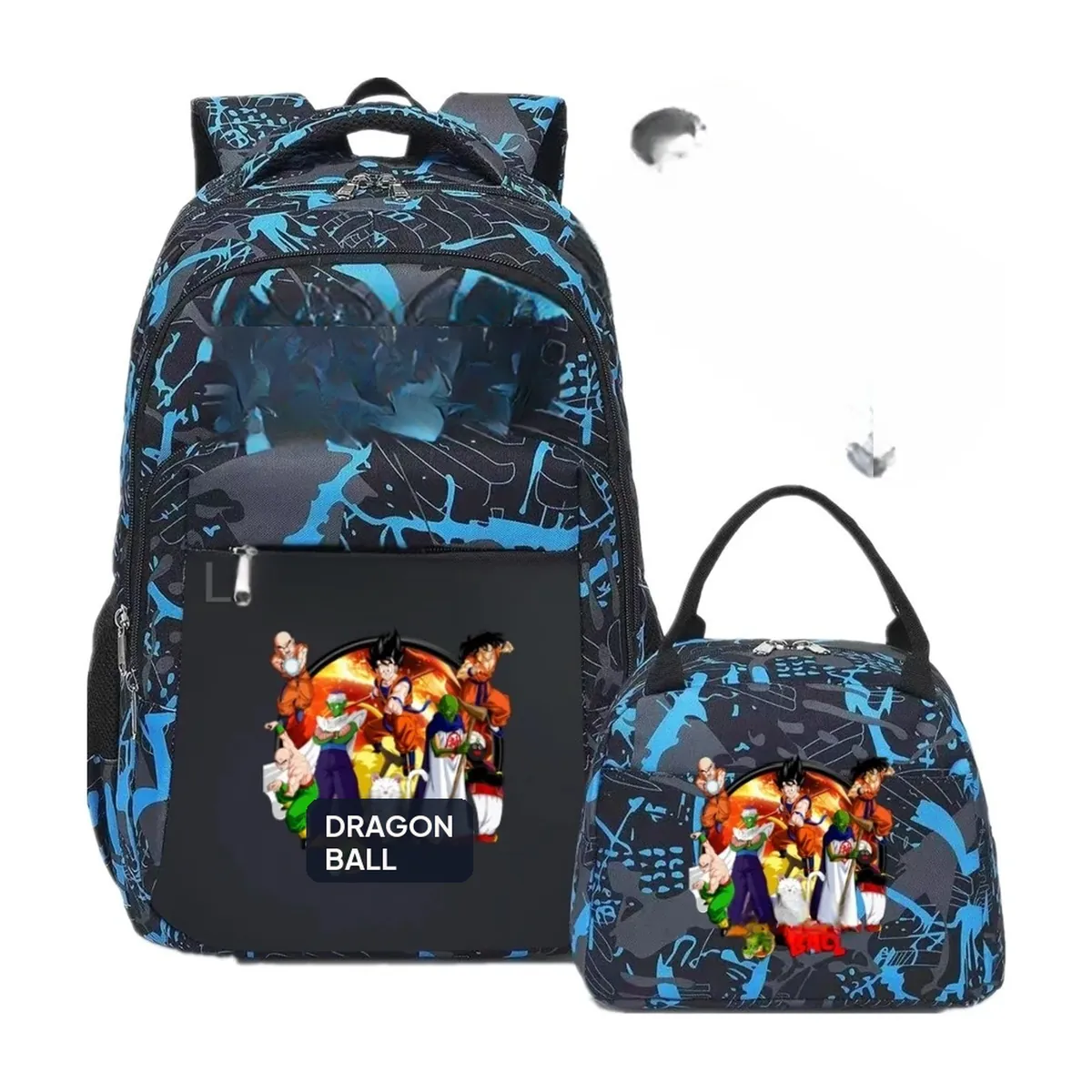 Mochila de Dragon Ball de camuflaje, lote de 3, para la escuela – modelo 20