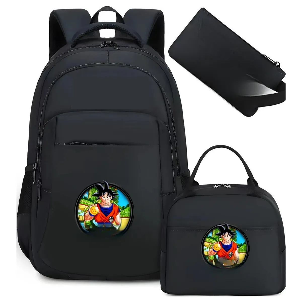 Mochila de Dragon Ball de camuflaje, lote de 3, para la escuela – modelo 22