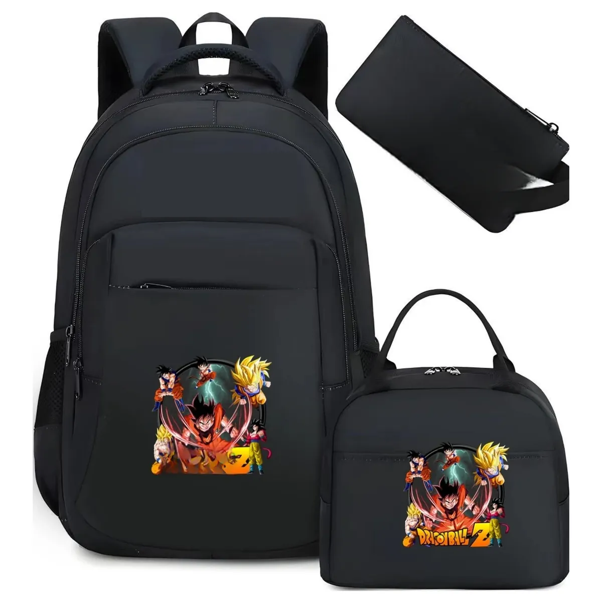 Mochila de Dragon Ball de camuflaje, lote de 3, para la escuela – modelo 24