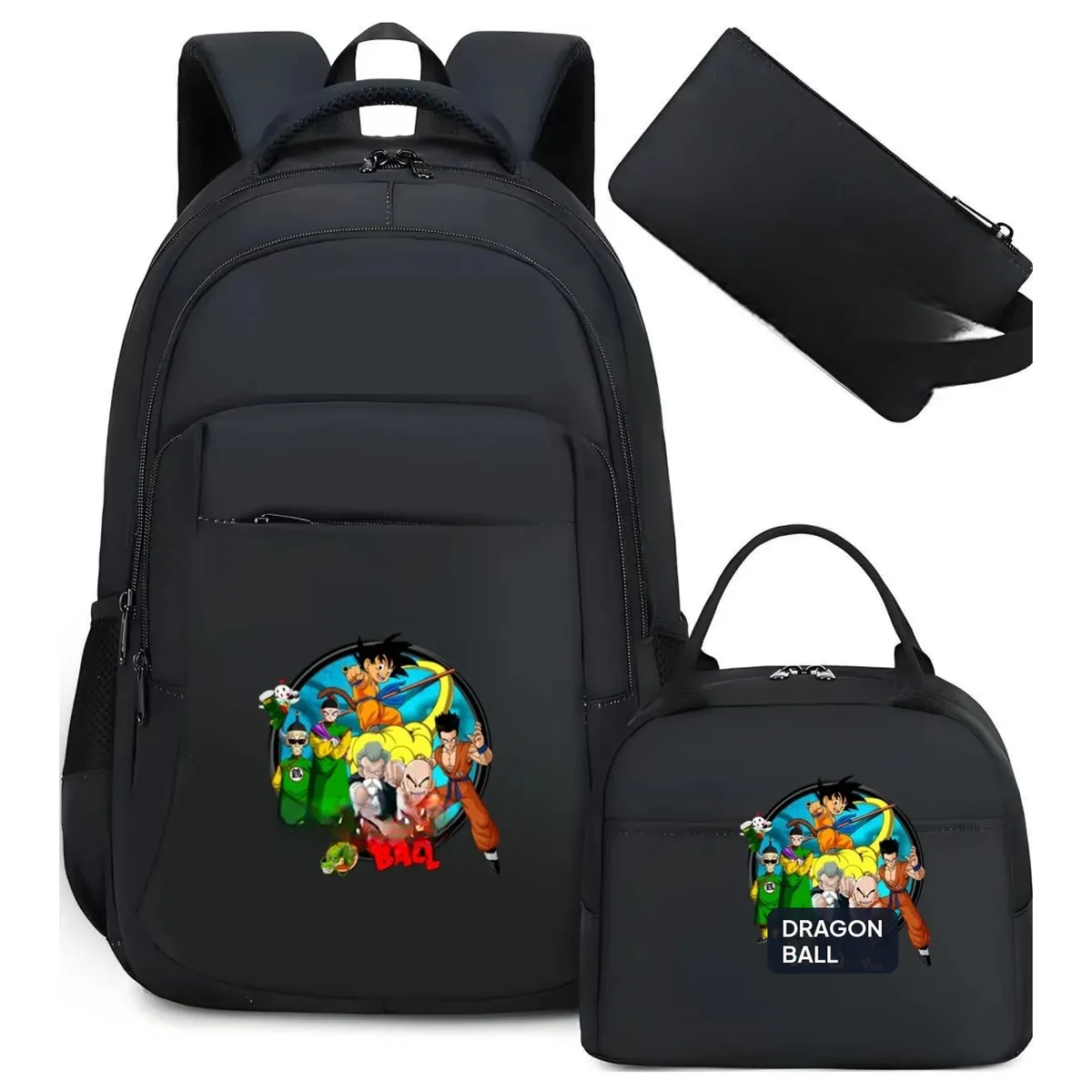 Mochila de Dragon Ball de camuflaje, lote de 3, para la escuela – modelo 25