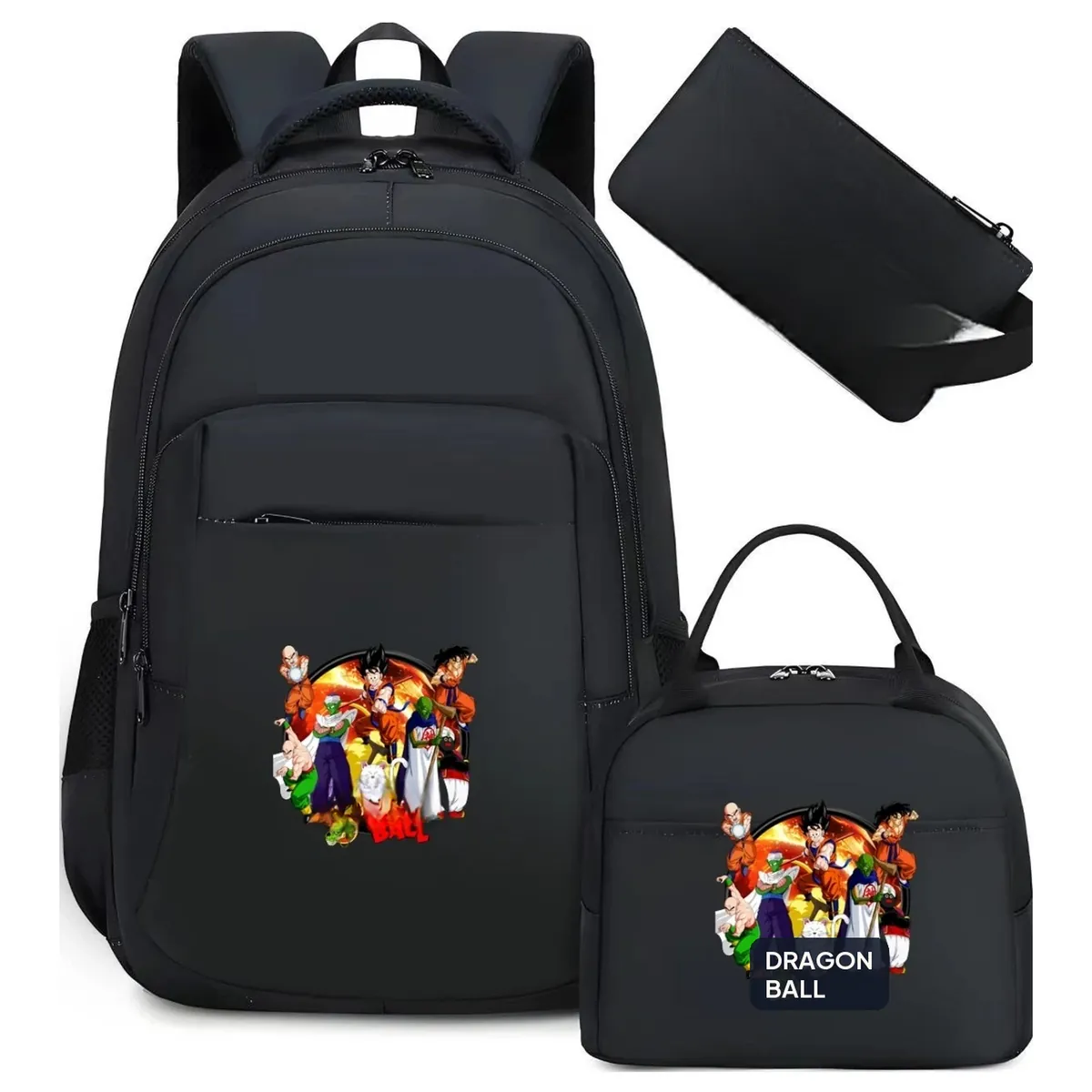 Mochila de Dragon Ball de camuflaje, lote de 3, para la escuela – modelo 27
