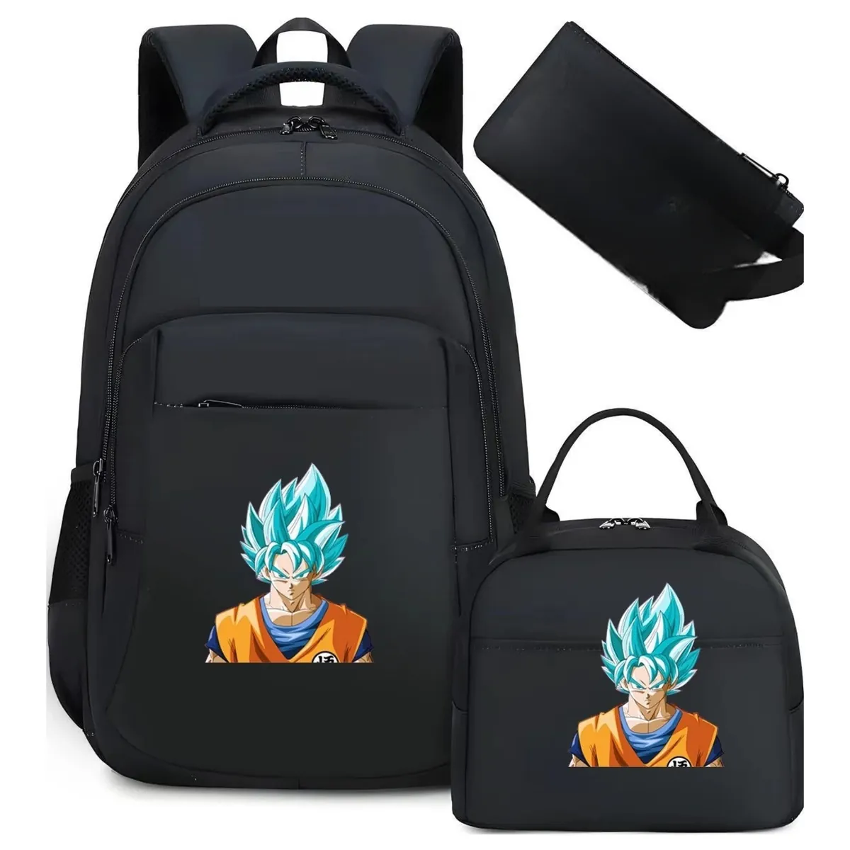Mochila de Dragon Ball de camuflaje, lote de 3, para la escuela – modelo 28
