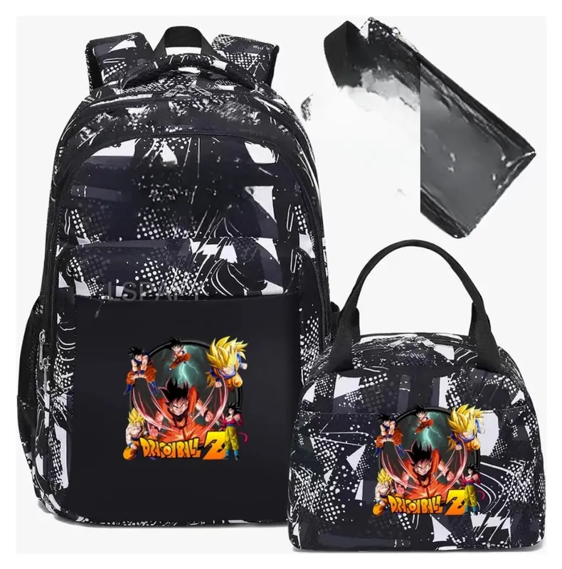 Mochila de Dragon Ball de camuflaje, lote de 3, para la escuela