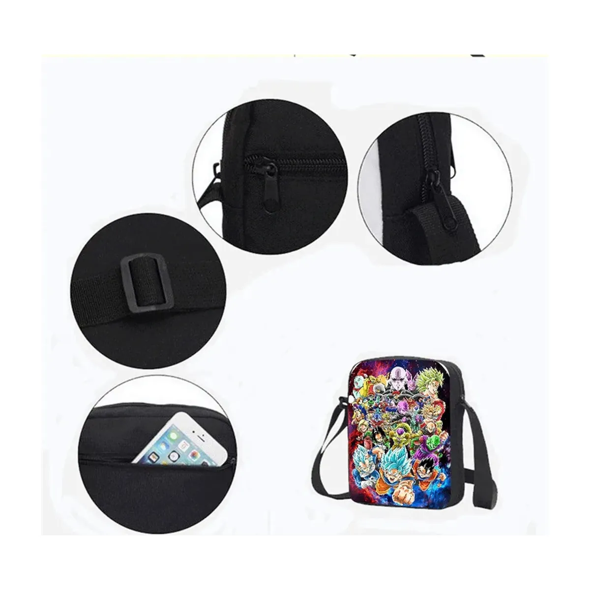 Mochila de Dragon Ball escolar ligera, juego de 3 piezas – vue 2