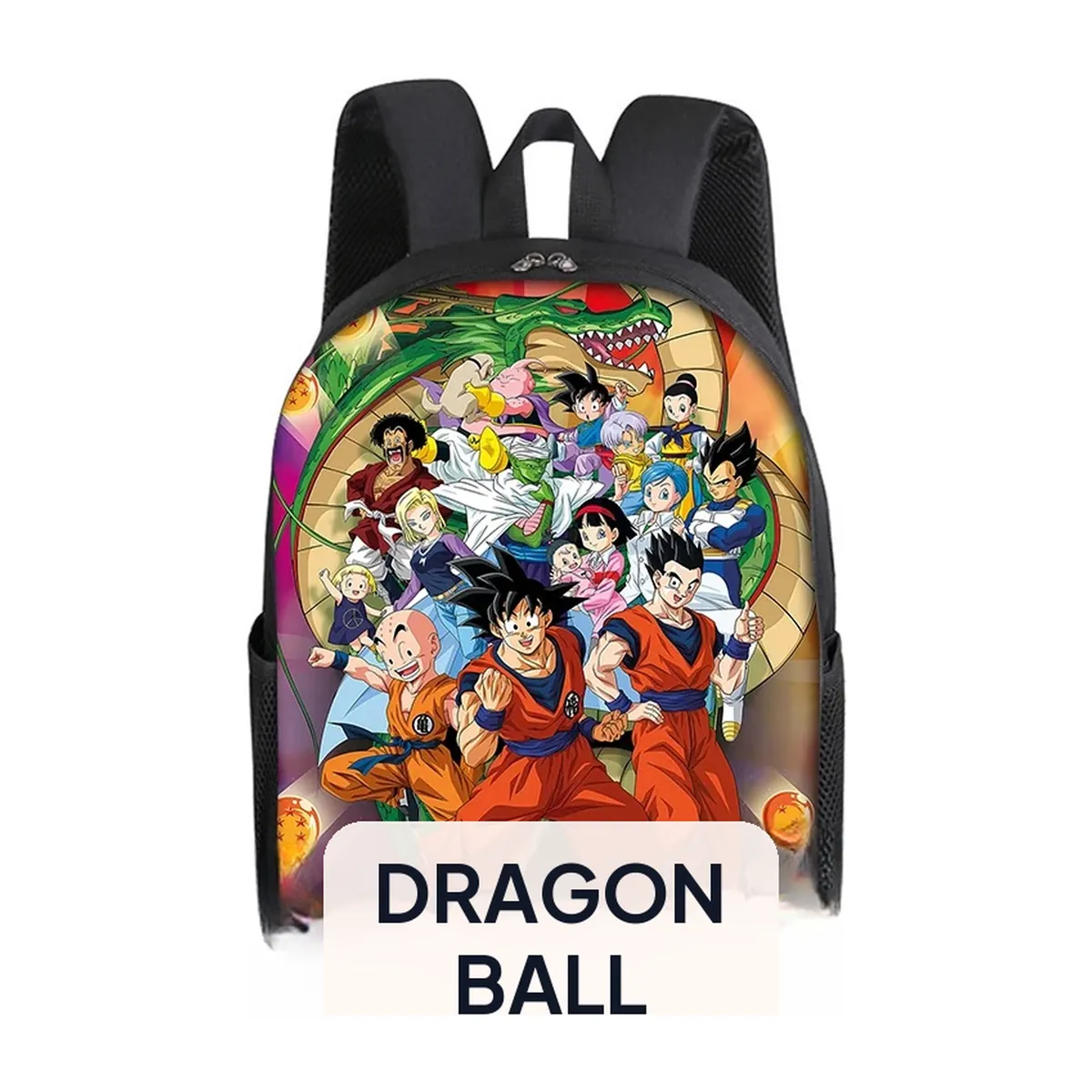 Mochila de Dragon Ball estampada de anime, escolar y de viaje – vue 4