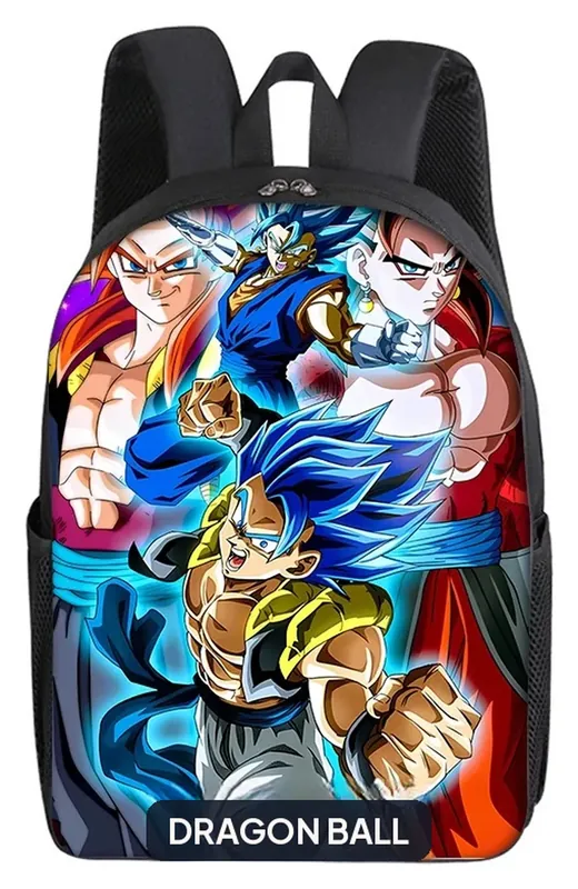 Mochila de Dragon Ball estampada de anime, escolar y de viaje